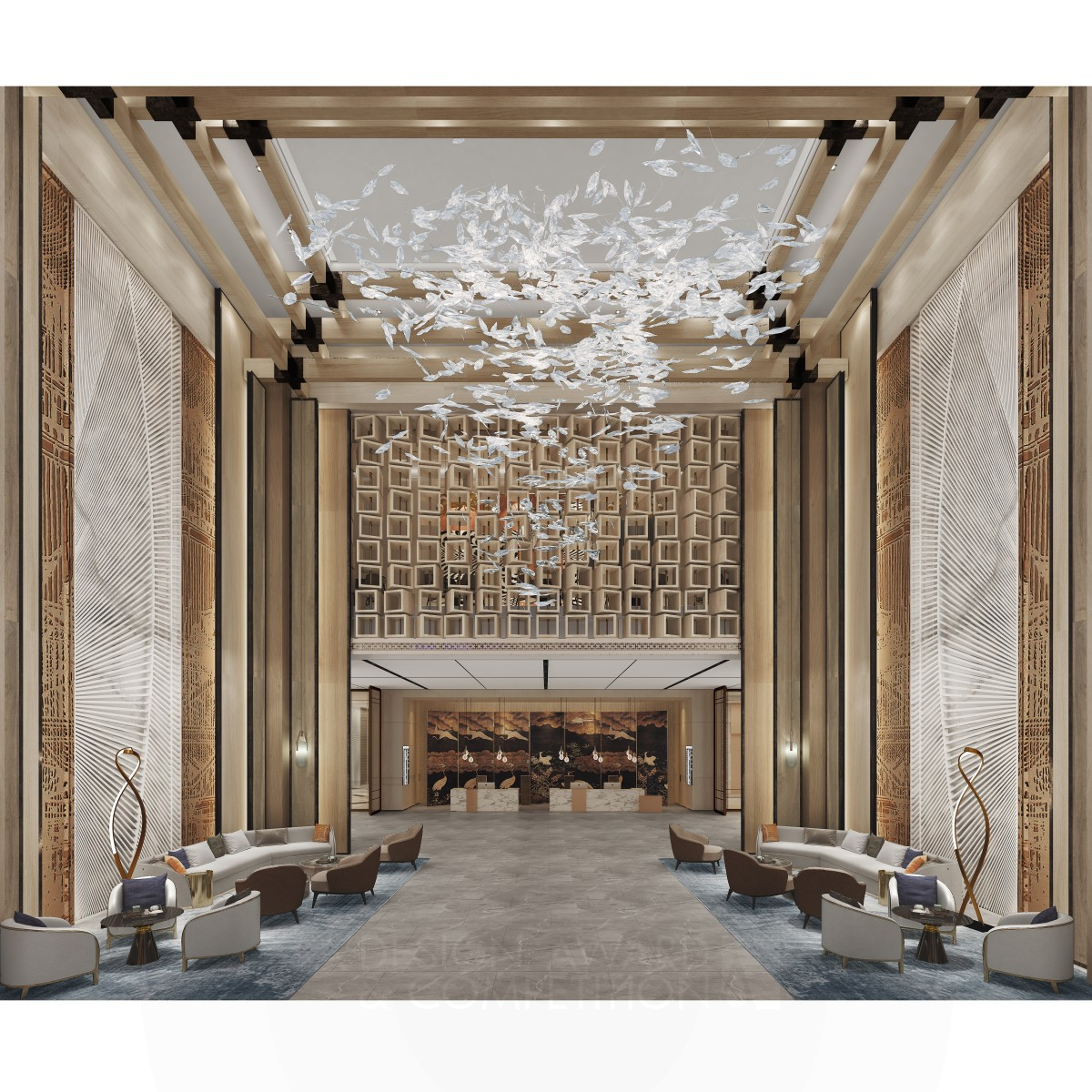 Yancheng Nanyang Airport Hotel by Miaoyi Jiang Golden Interior Space and Exhibition Design Award Winner 2020 