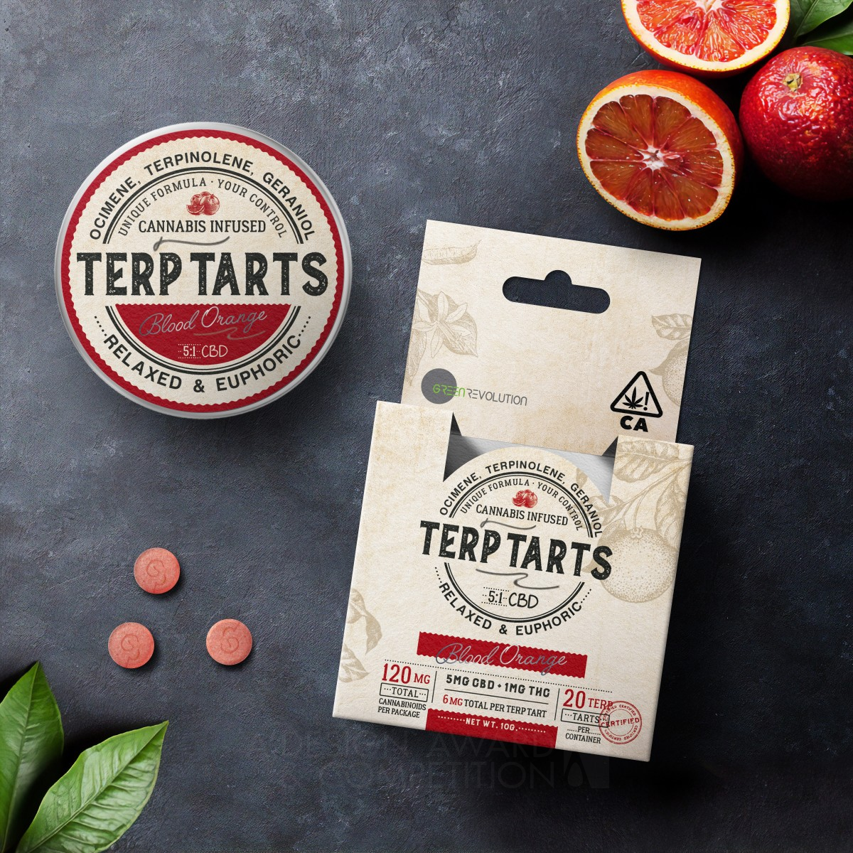 Secret Tarts Cannabis Infused Pills by GarryVeda Design Bureau Golden Packaging Design Award Winner 2020 