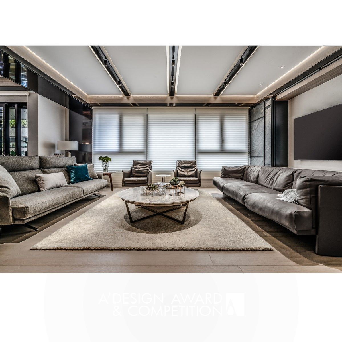 Pure White Elegance Residential Interior Design by Iuan Kai Fang Bronze Interior Space and Exhibition Design Award Winner 2020 