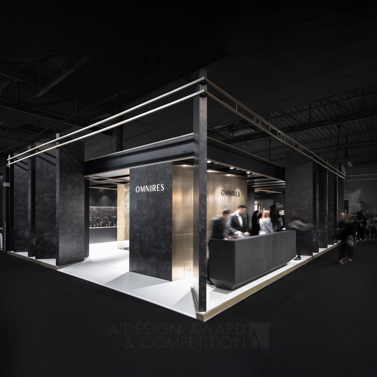 Museum of Art Elegant Stand by Smart Design Expo and Lukasz Zaremba Golden Interior Space and Exhibition Design Award Winner 2020 