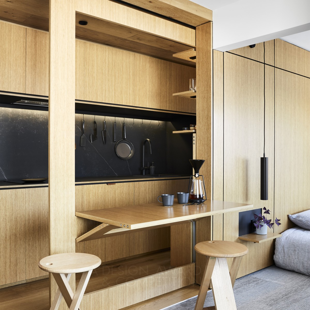 Type St Small Living Apartment Design by Jack Chen Bronze Interior Space and Exhibition Design Award Winner 2020 