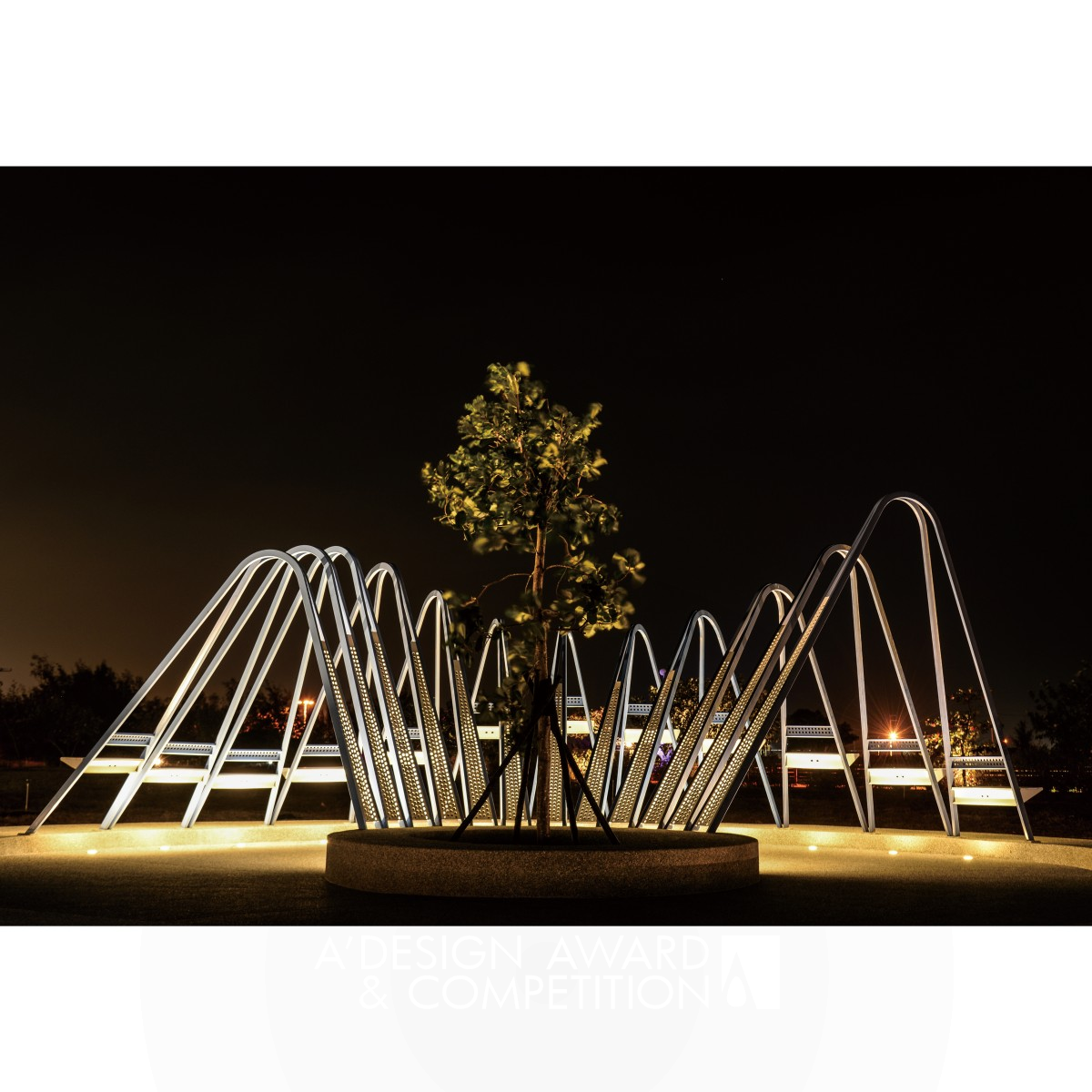 Wonderland Landscape Installation by Sammy Liu - Golden Eagle Iron Street Furniture Design Award Winner 2020 