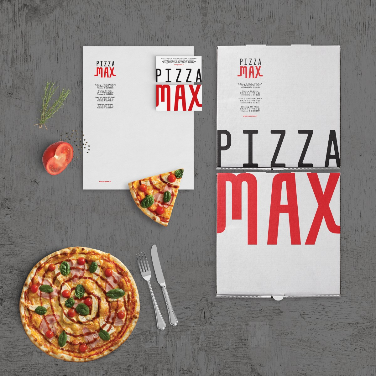 Pizzamax Rebrand by Salvita Bingelyte Bronze Graphics, Illustration and Visual Communication Design Award Winner 2020 