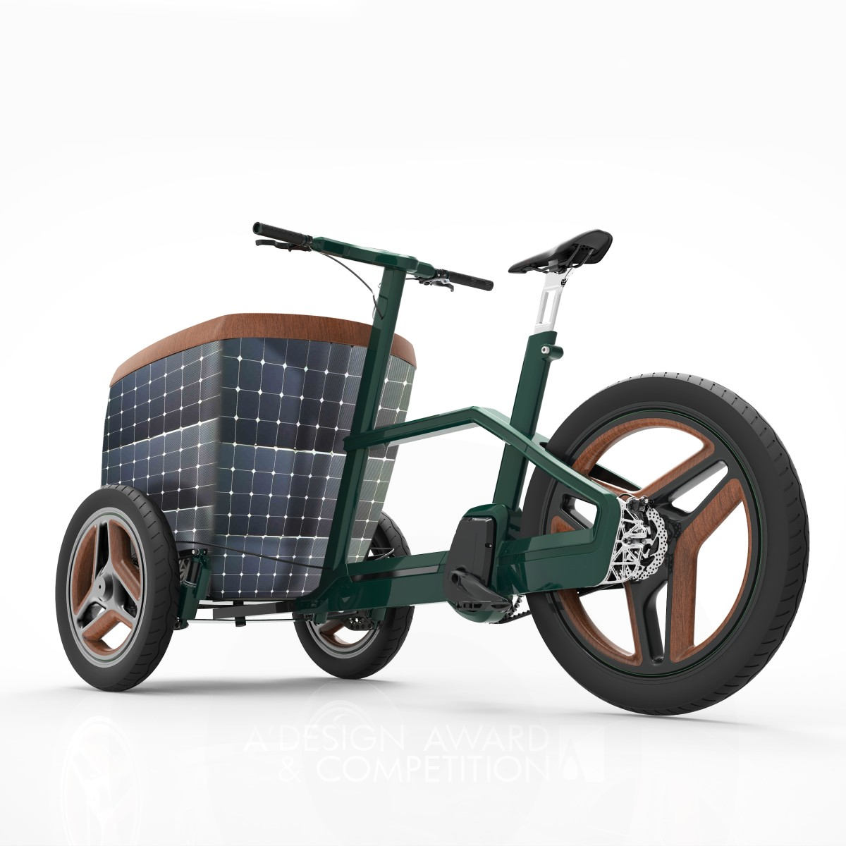 CarQon Solar Electric Bicycle Driven by Sun Power by Brian Hoehl Iron Vehicle, Mobility and Transportation Design Award Winner 2020 