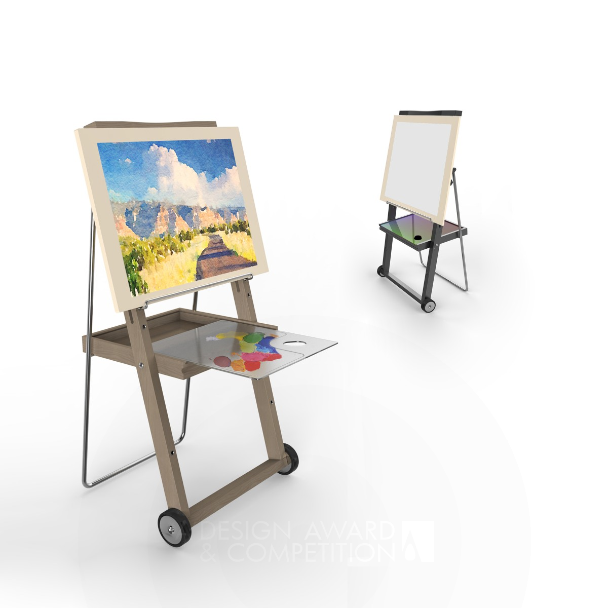 Free and Easy Easel by Industrial Design College in LAFA Iron Art and Stationery Supplies Design Award Winner 2020 