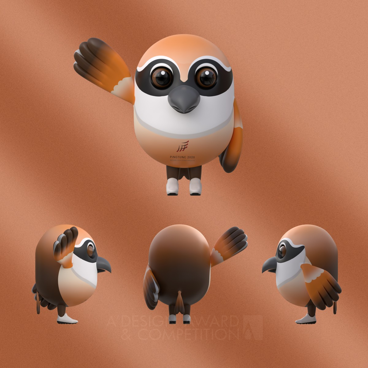 Pride Shrike Mascot Design by Meng Chih Chiang Bronze Advertising, Marketing and Communication Design Award Winner 2021 