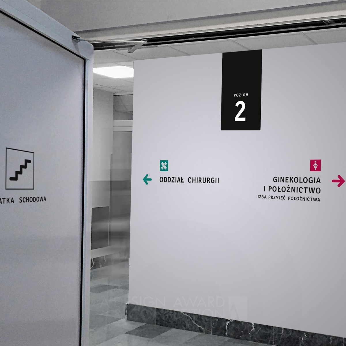 Waycludi Signage Hospital System by Malgorzata Sobocinska-Kiss Bronze Graphics, Illustration and Visual Communication Design Award Winner 2021 