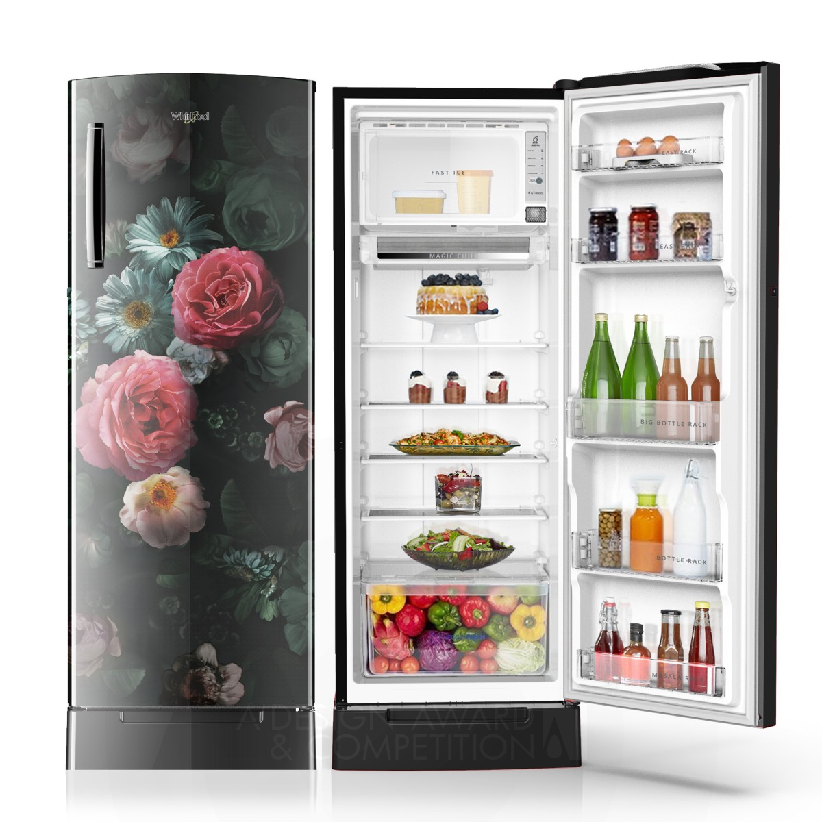 Whirlpool IceMagic Pro 2020 Direct Cool Single Door Refrigerator by Chandradhar S Rathore and Pritam Sarkar Silver Home Appliances Design Award Winner 2021 