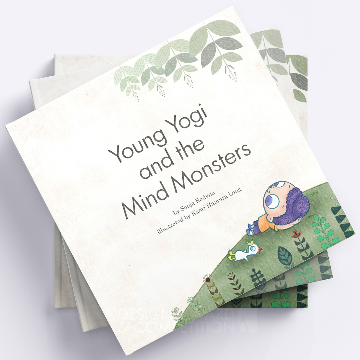 Young Yogi and the Mind Monsters Book Illustration by Kaori Hamura Long Iron Print and Published Media Design Award Winner 2021 