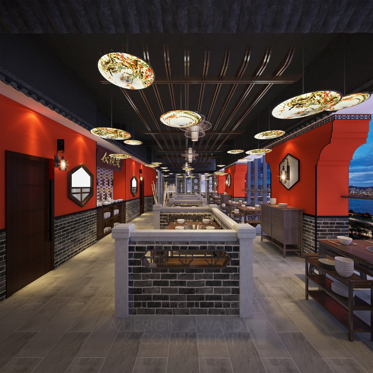 Wanda Huo La Pai Hotpot Restaurant by Wanfu Su Iron Interior Space and Exhibition Design Award Winner 2021 