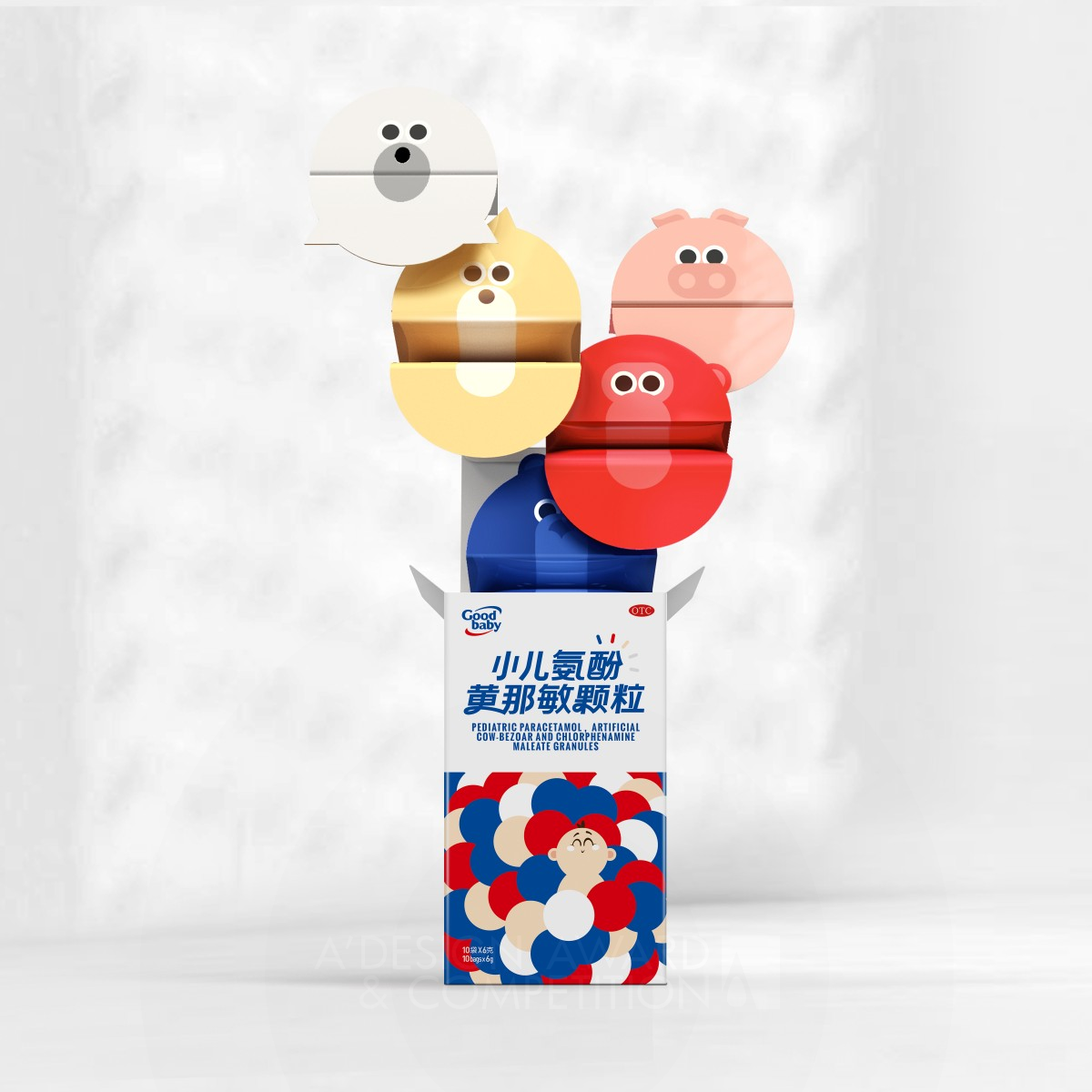 Puppet Children Medicine Packaging by Sally Xu Silver Packaging Design Award Winner 2021 