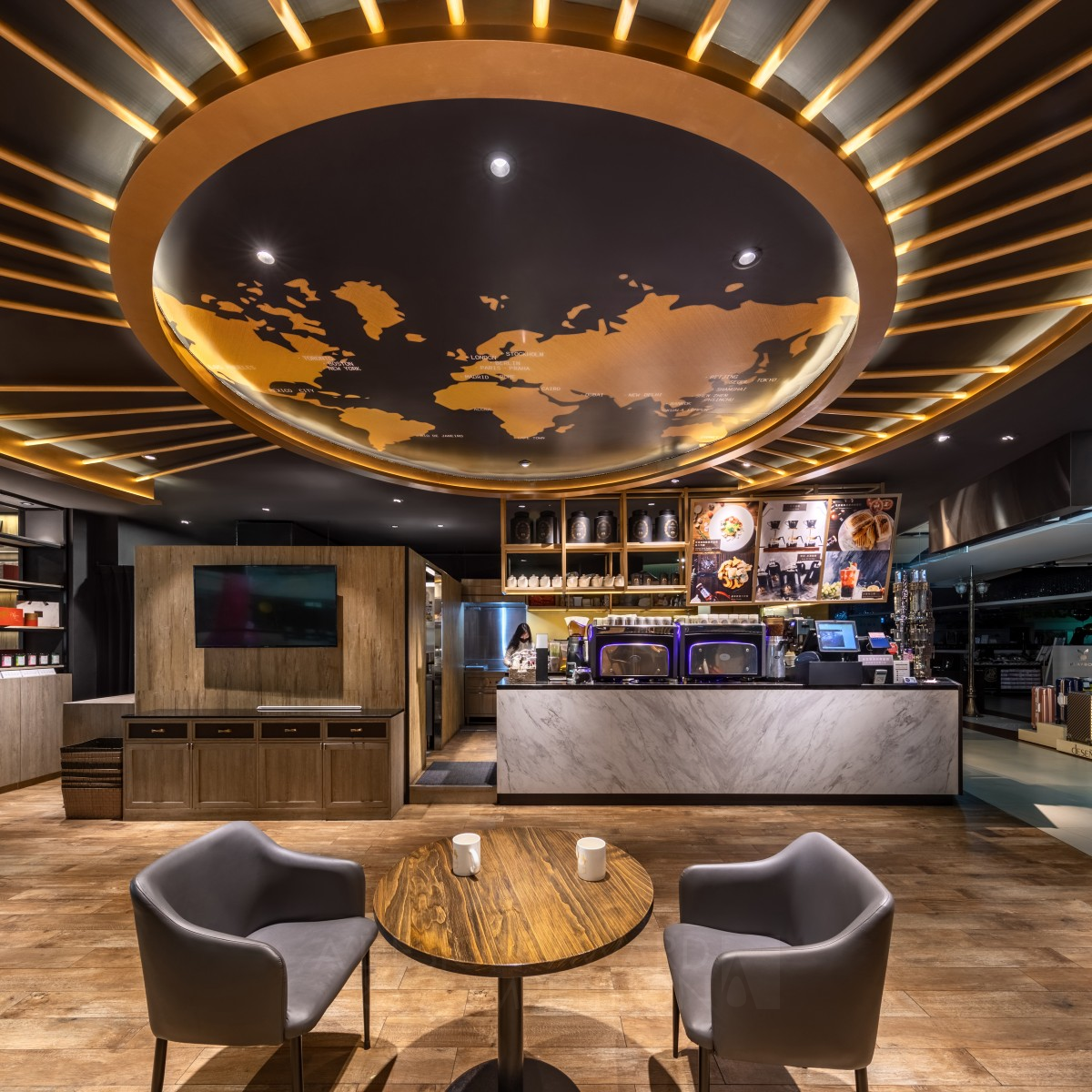 Polo Cafe Bar by Hui Hsin Cheng Iron Interior Space and Exhibition Design Award Winner 2021 