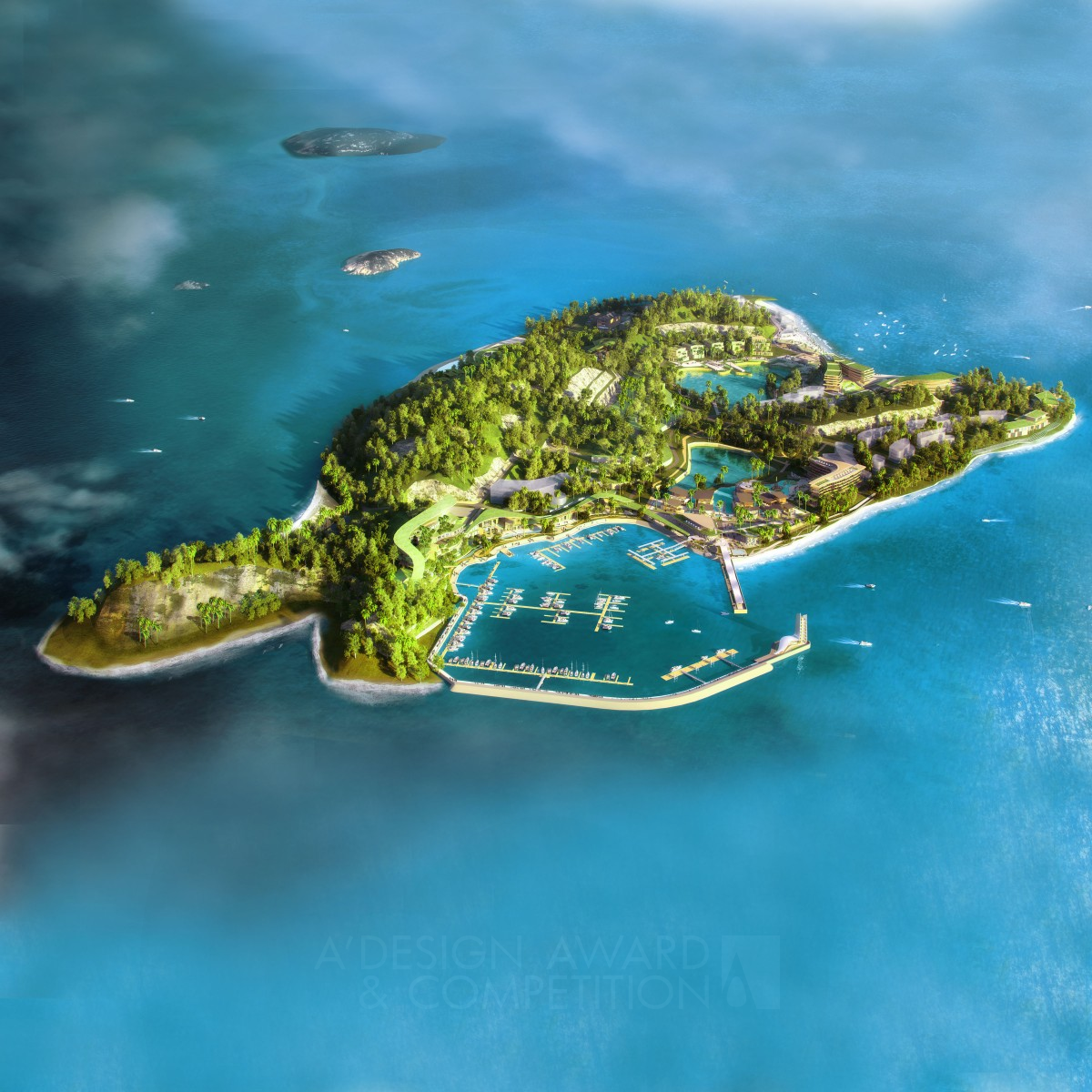 Sanjiao Eco Island Resort Masterplanning by NDA Group Silver Urban Planning and Urban Design Award Winner 2021 