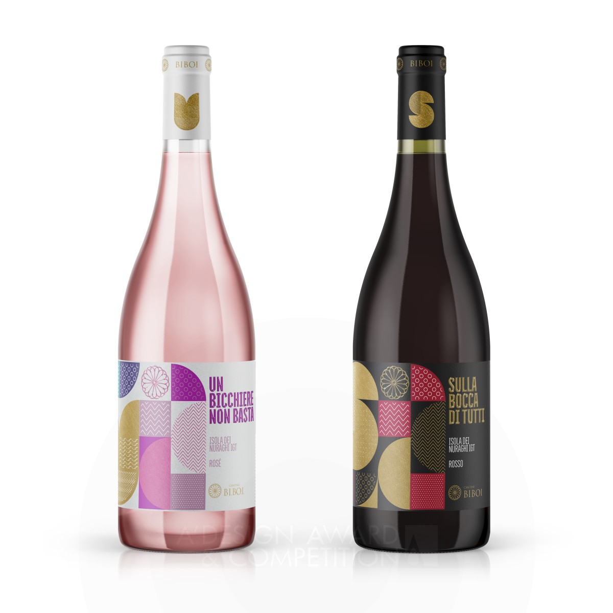 Biboi Wine Labels by Giovanni Murgia Silver Packaging Design Award Winner 2021 