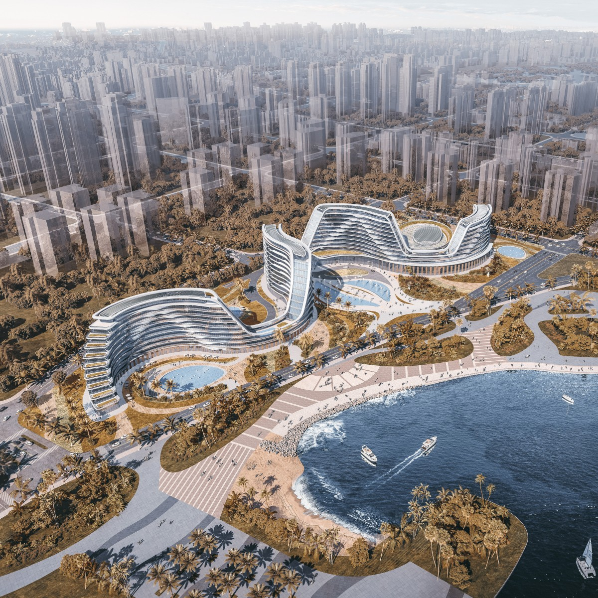 Haikou Bay Hotel by WoWA Architecture Golden Architecture, Building and Structure Design Award Winner 2021 