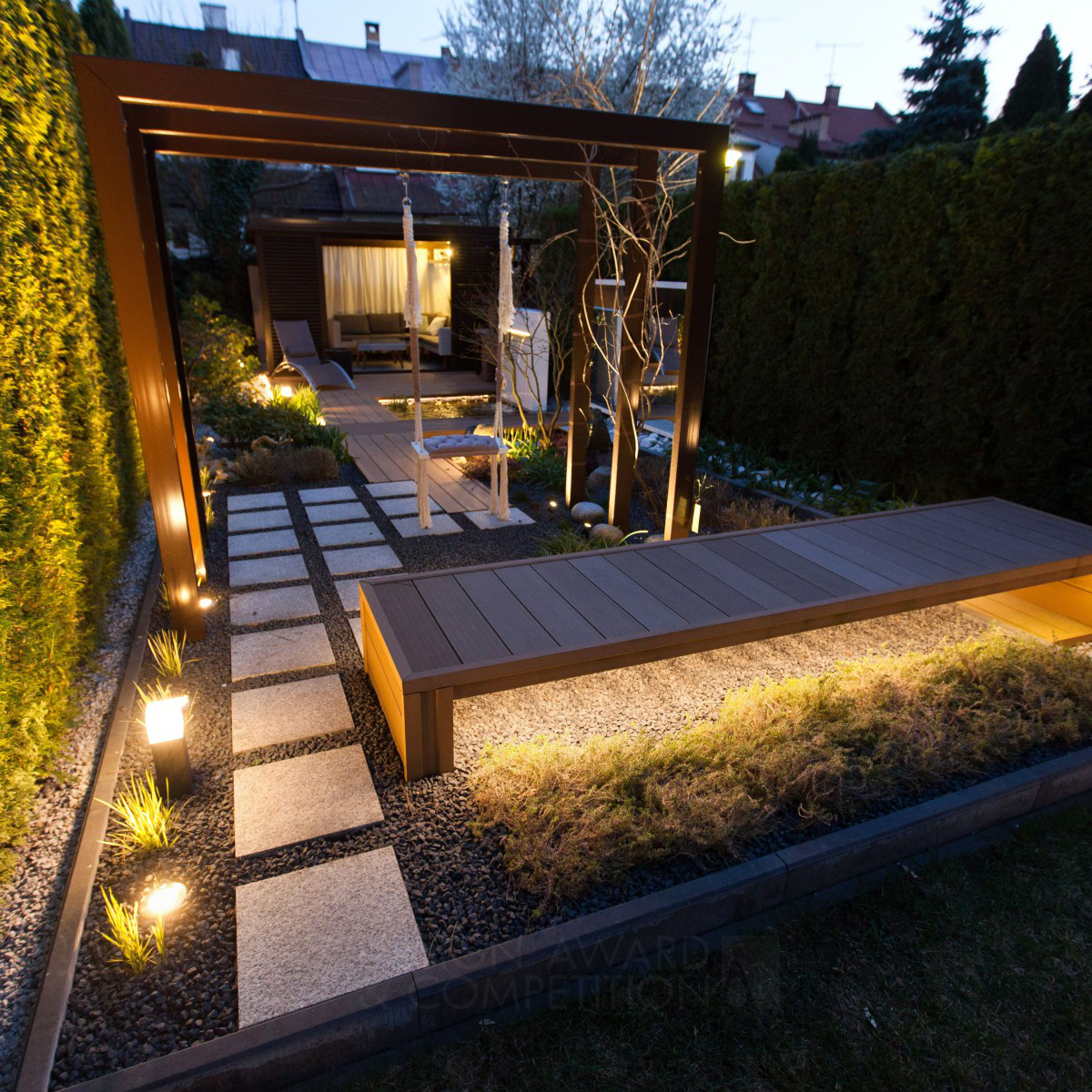 Small City Home Garden by Dagmara Berent Iron Landscape Planning and Garden Design Award Winner 2021 