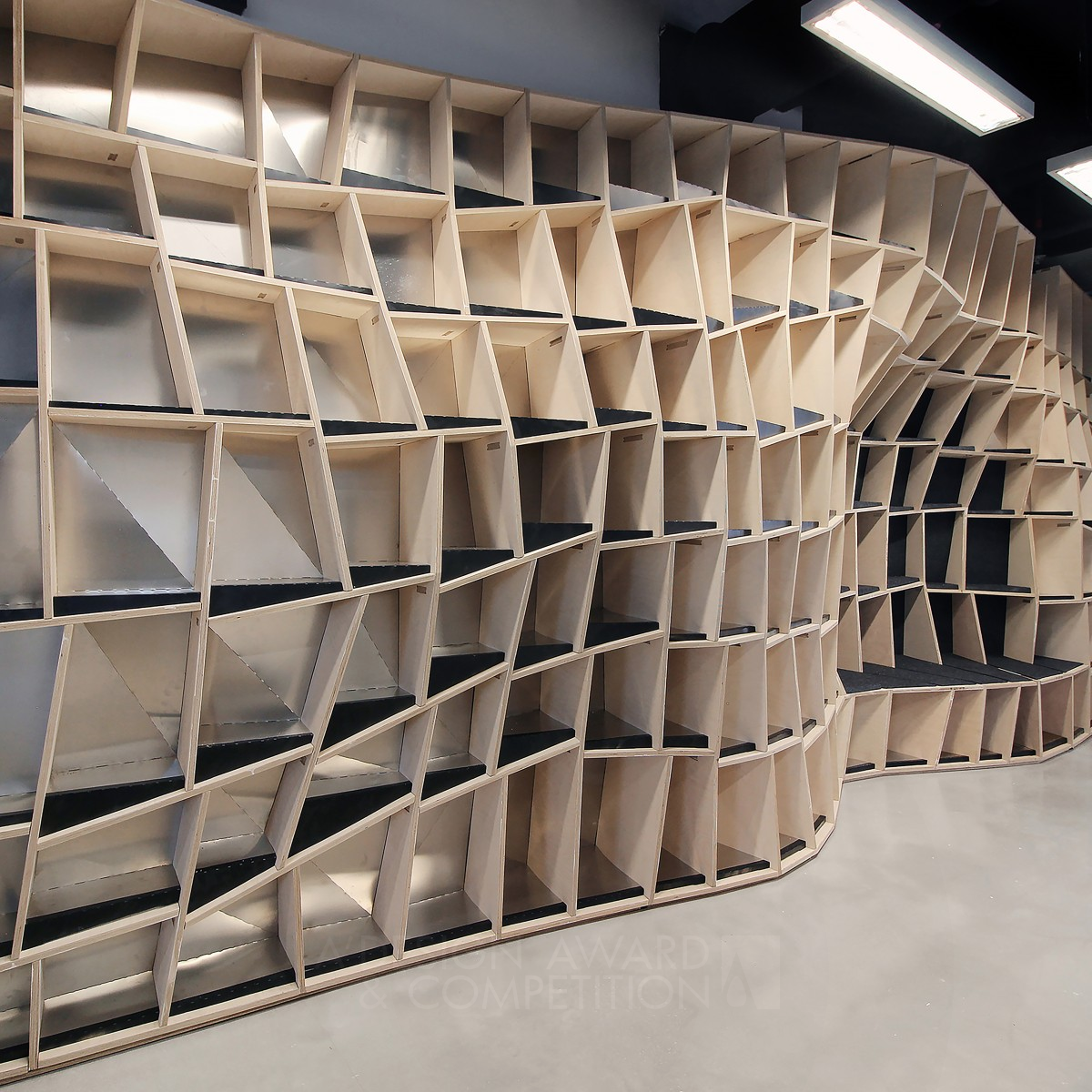 Lamellae Multifunctional Shelving by Trevor Ryan Patt Silver Generative, Algorithmic, Parametric and AI-Assisted Design Award Winner 2021 