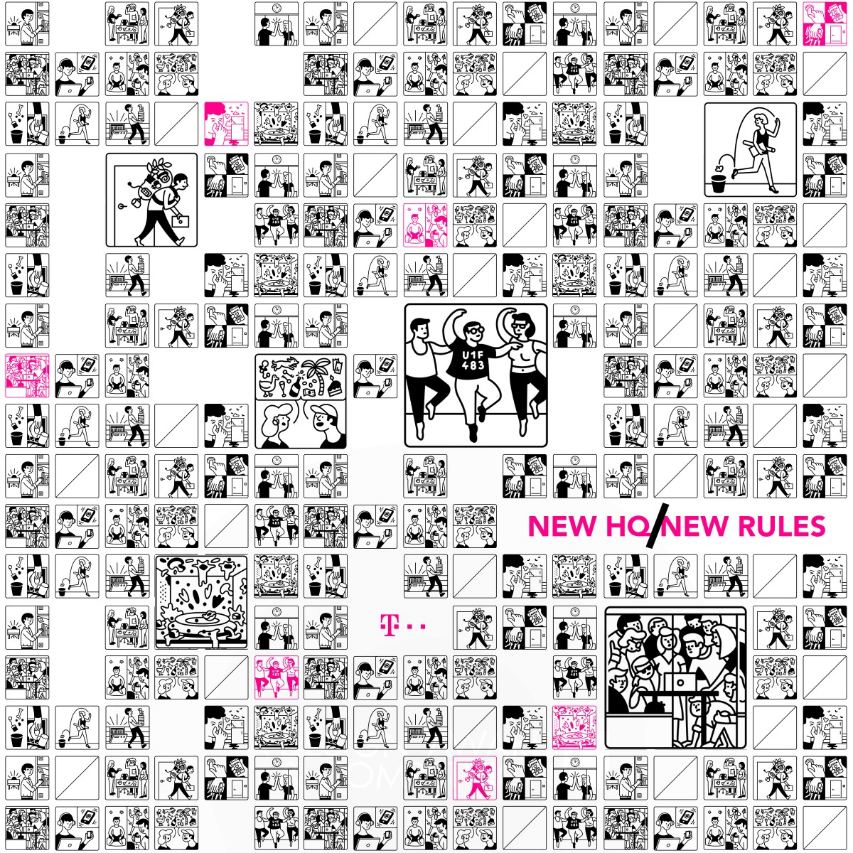 New HQ New Rules System Of Norm Signage For Telekom by Hd Communication Kft. Silver Graphics, Illustration and Visual Communication Design Award Winner 2021 