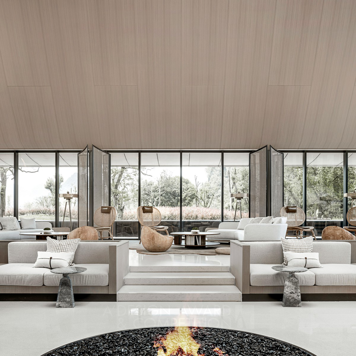 Fireplace Valley Sales Center by Jing Zhou Golden Interior Space and Exhibition Design Award Winner 2021 