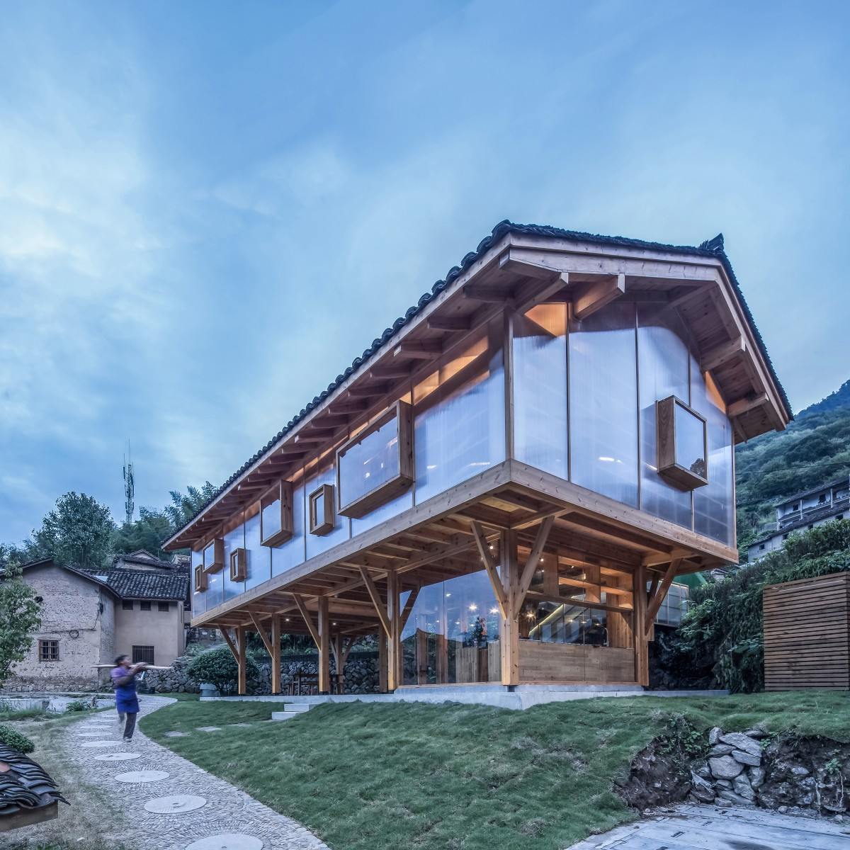 Mountain House in Mist Book Villa by Lin Chen Golden Architecture, Building and Structure Design Award Winner 2021 