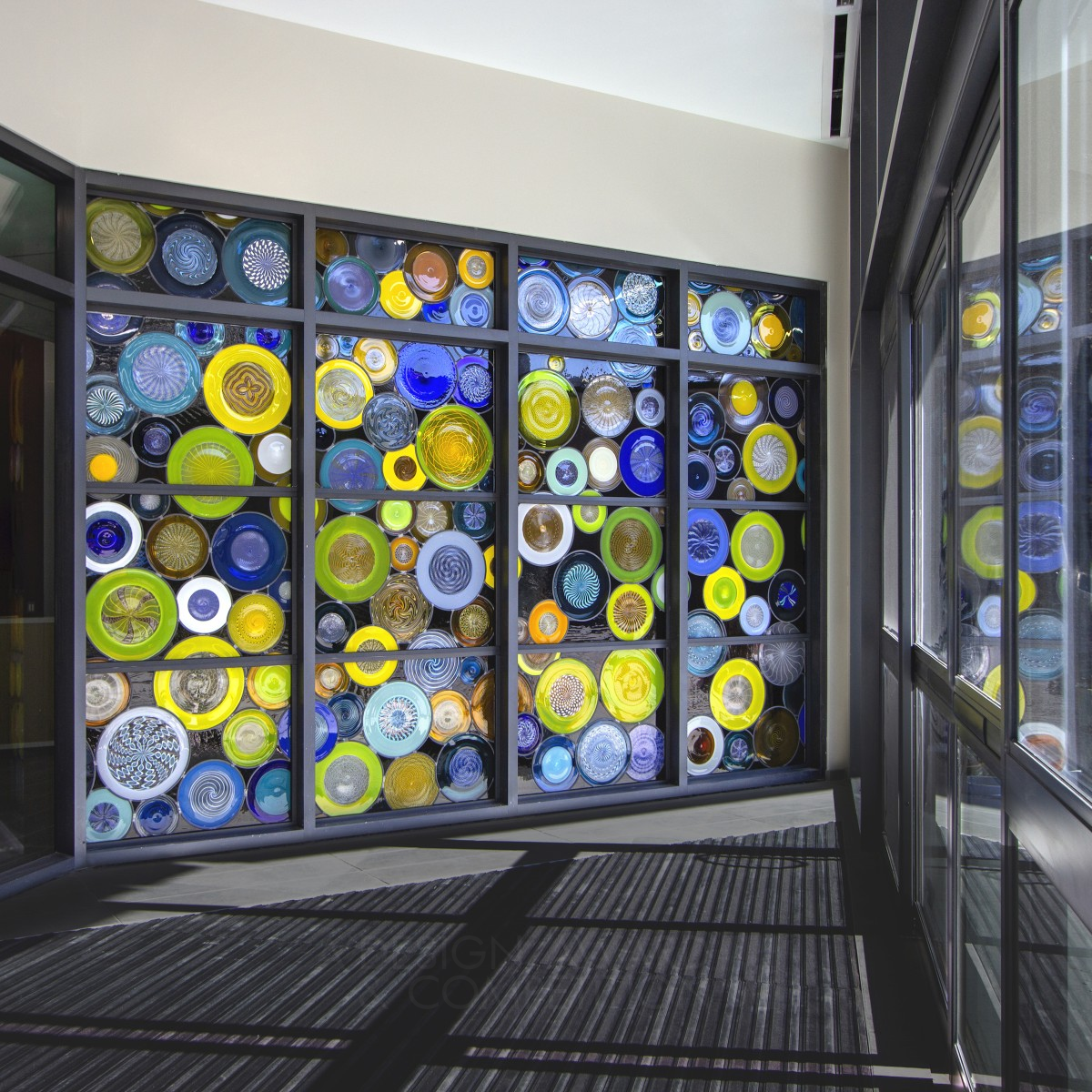 Cellular Architectural Glass Windows by Tyler Kimball Bronze Fine Arts and Art Installation Design Award Winner 2021 