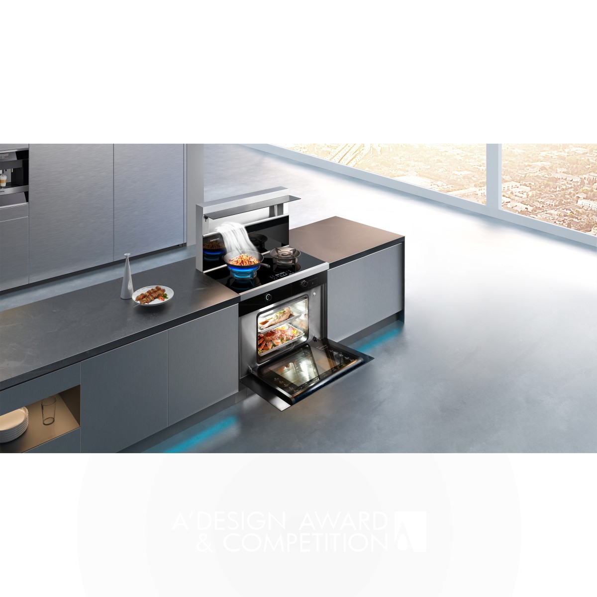 A8zk Steam Combi Oven Range by Dezhong Fan Bronze Home Appliances Design Award Winner 2021 