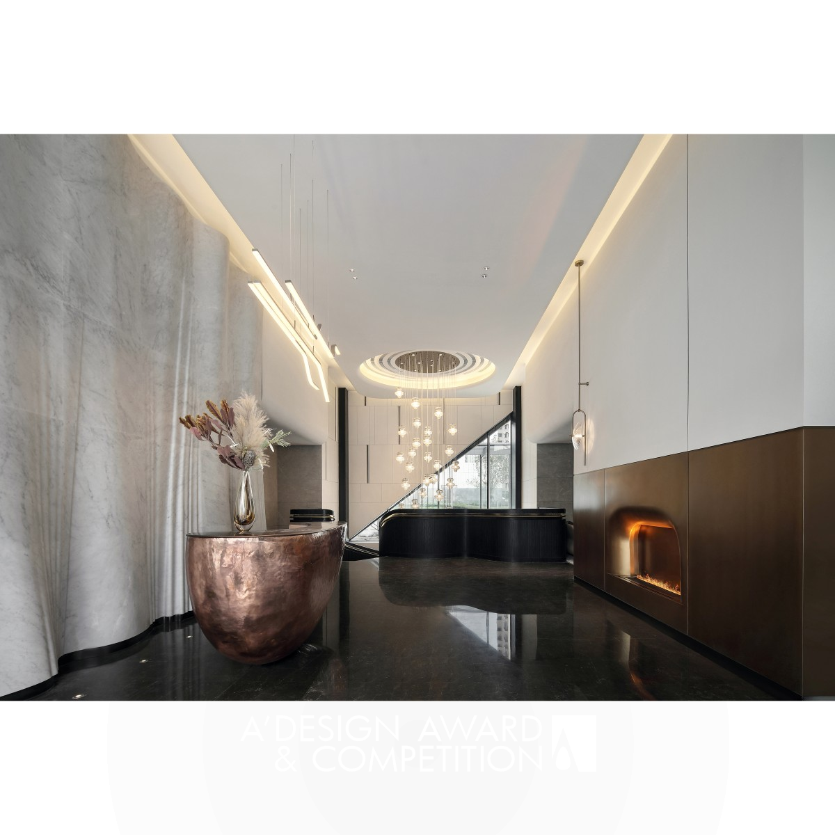 Zhonghai Club Sales Offices by Shanhejinyuan Bronze Interior Space and Exhibition Design Award Winner 2021 