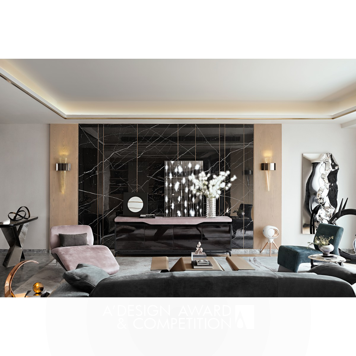 One Palace T7 Residence by Zhi Duan and Shi Rong Liang Bronze Interior Space and Exhibition Design Award Winner 2021 