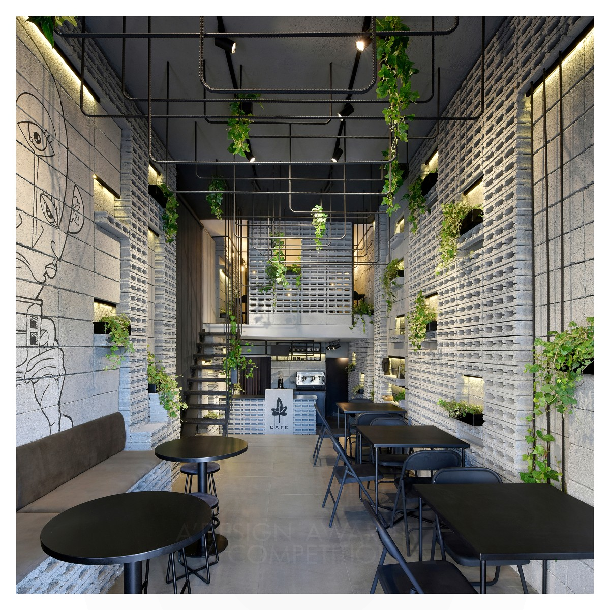 Ivy Café by Neda Mirani Silver Interior Space and Exhibition Design Award Winner 2021 