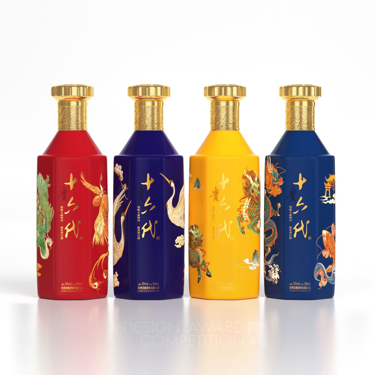 Family Series Baijiu Packaging by Mason Wang Bronze Packaging Design Award Winner 2021 