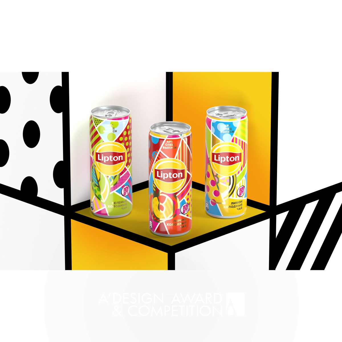 Lipton Pop Art Special Edition Beverage by PepsiCo Design and Innovation Bronze Packaging Design Award Winner 2021 