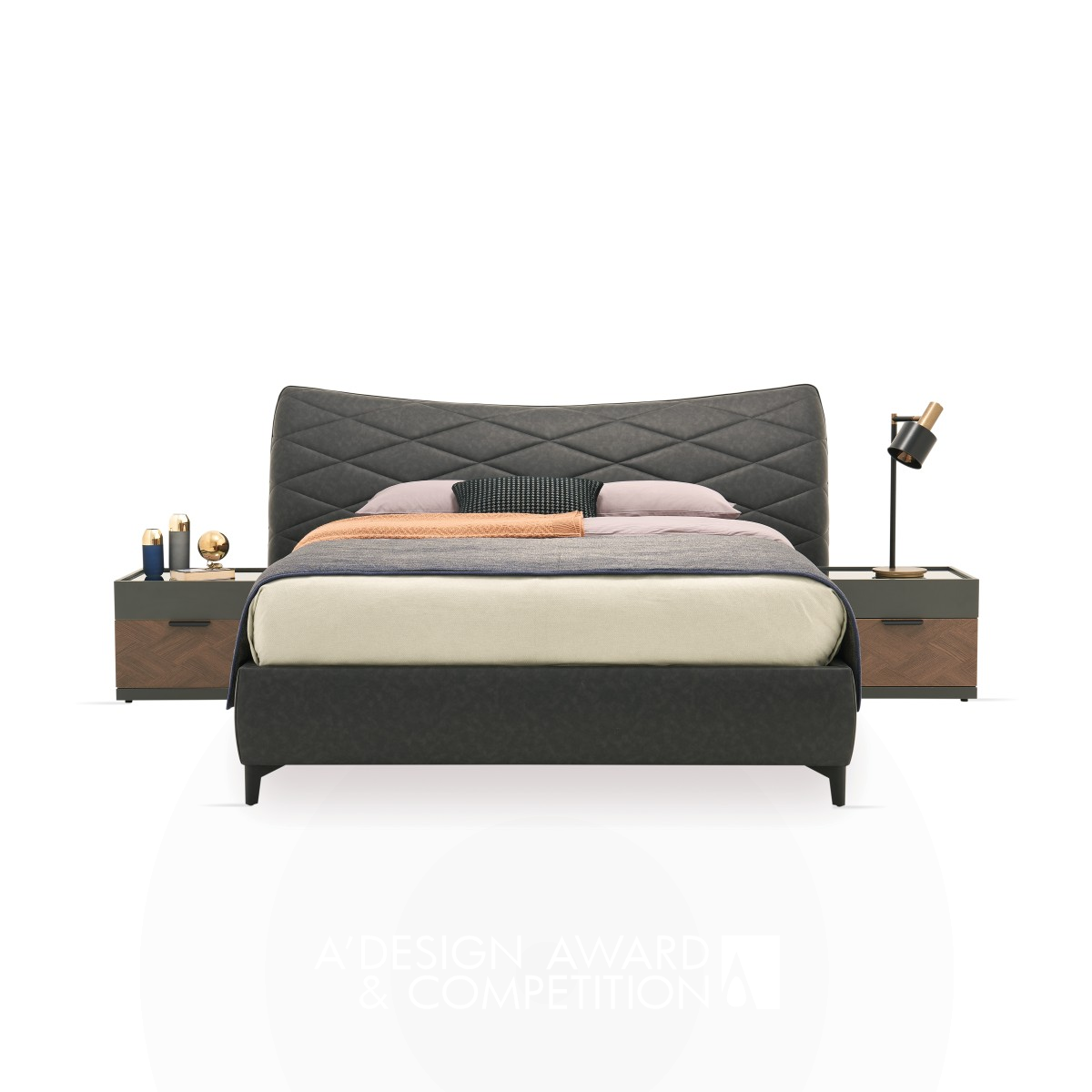 Dorian Headboard and Base by Enza Home Design Team Bronze Furniture Design Award Winner 2021 