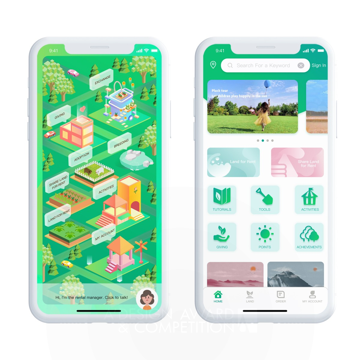 Customized Farmland Mobile Application by Xiaoshuai Jing and Huicong Hu Silver Mobile Technologies, Applications and Software Design Award Winner 2021 