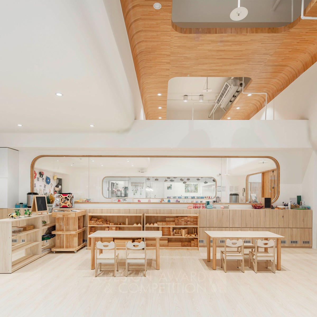 Butchart Gardens Preschool Kindergarten by Creep Design Golden Interior Space and Exhibition Design Award Winner 2021 