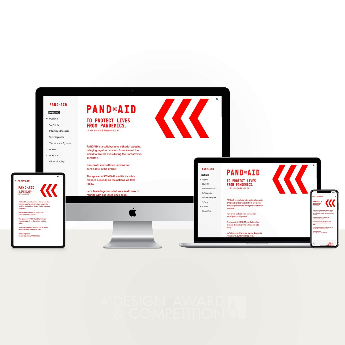 Pandaid Website For Infectious Diseases by Eisuke Tachikawa Silver Social Design Award Winner 2021 