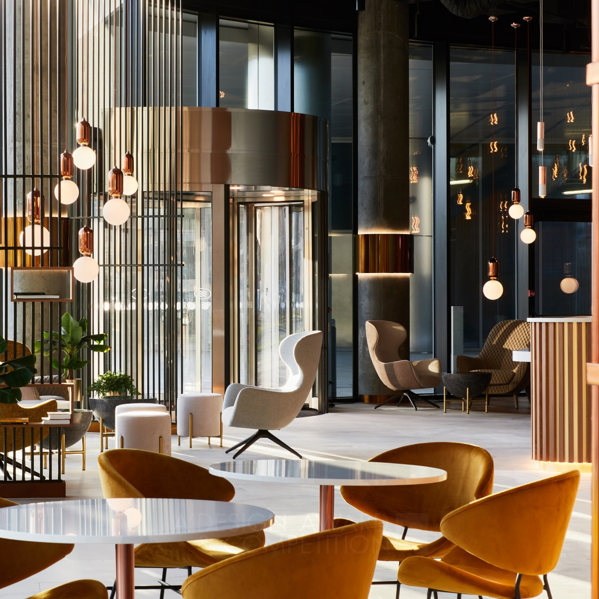 Crowne Plaza Warsaw HUB Hotel Interior Design by Tremend Sp. z o.o. Sp.k and Ghelamco Golden Interior Space and Exhibition Design Award Winner 2021 