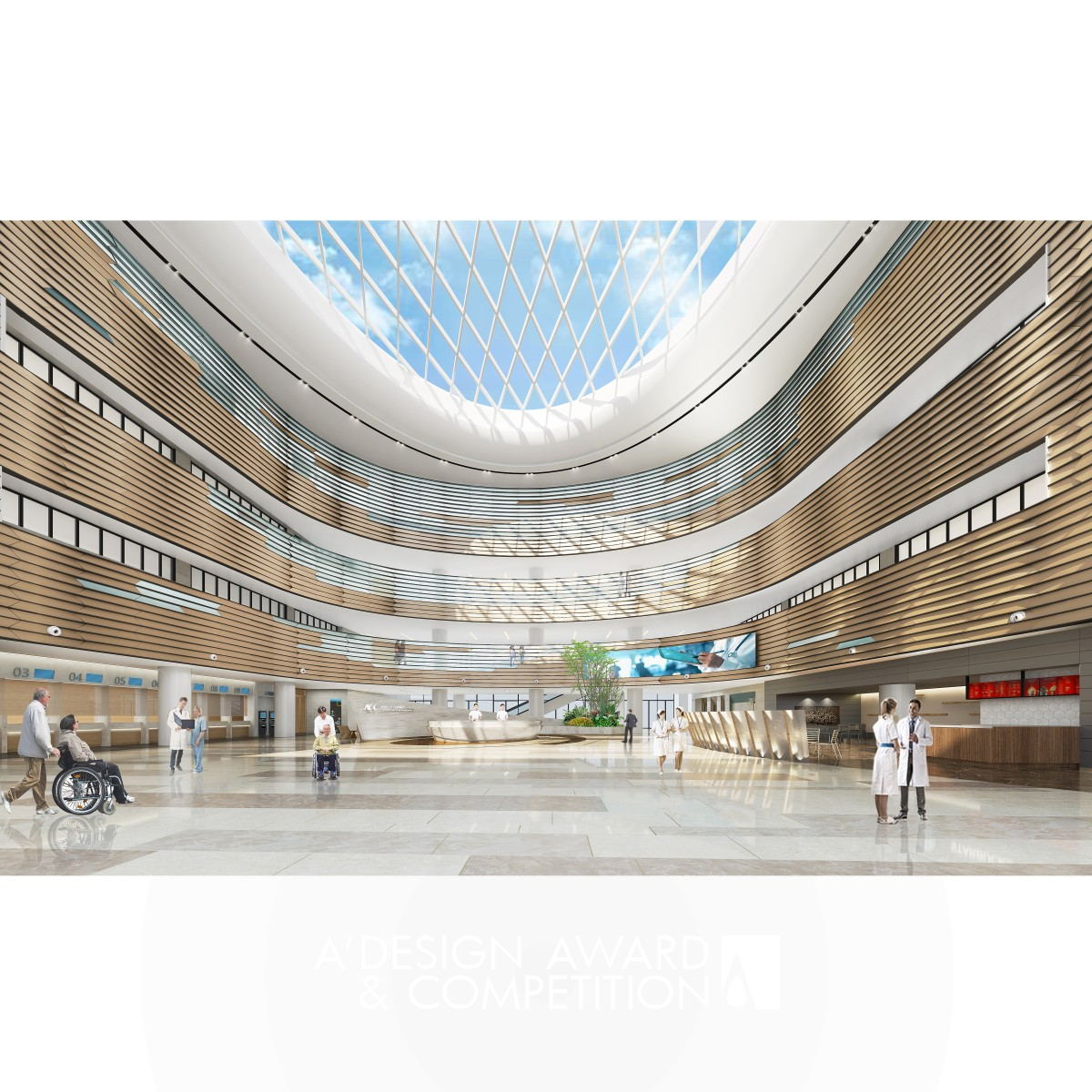 Hebei Branch of Cams Cancer Hospital Medical Space by Calvin Leo Silver Interior Space and Exhibition Design Award Winner 2021 