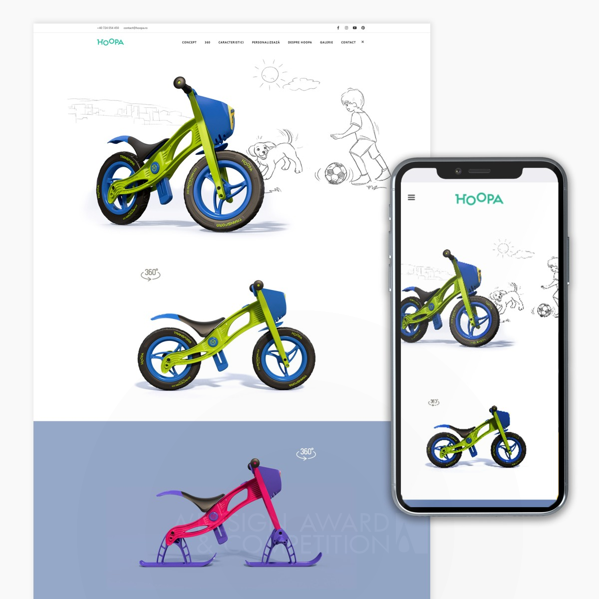 Hoopa Product Website by Cosmin Salajan Silver Website and Web Design Award Winner 2021 