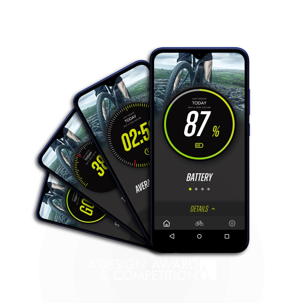 Ionia E Bike Battery App by Vestel UX and UI Design Group Silver Interface, Interaction and User Experience Design Award Winner 2021 