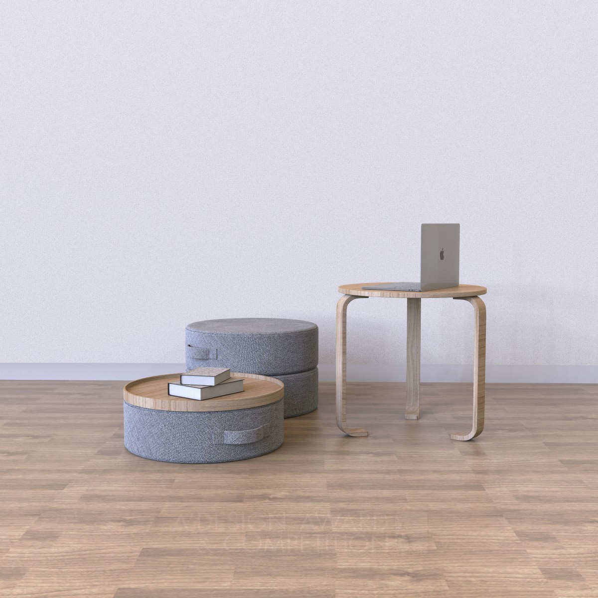 Sharing Multifunctional Side Table by Xingjian Rong and Ziyue Zhuang Iron Furniture Design Award Winner 2021 