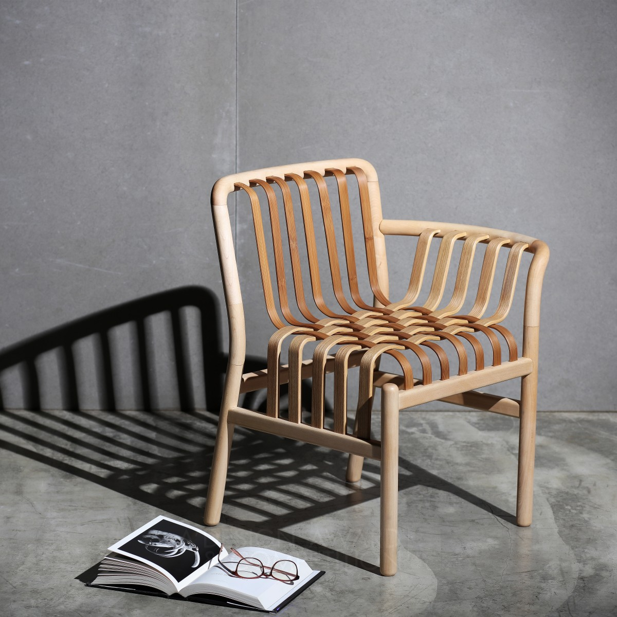 Lattice Chair Weaving Armchair by Chen Kuan-Cheng Platinum Furniture Design Award Winner 2021 