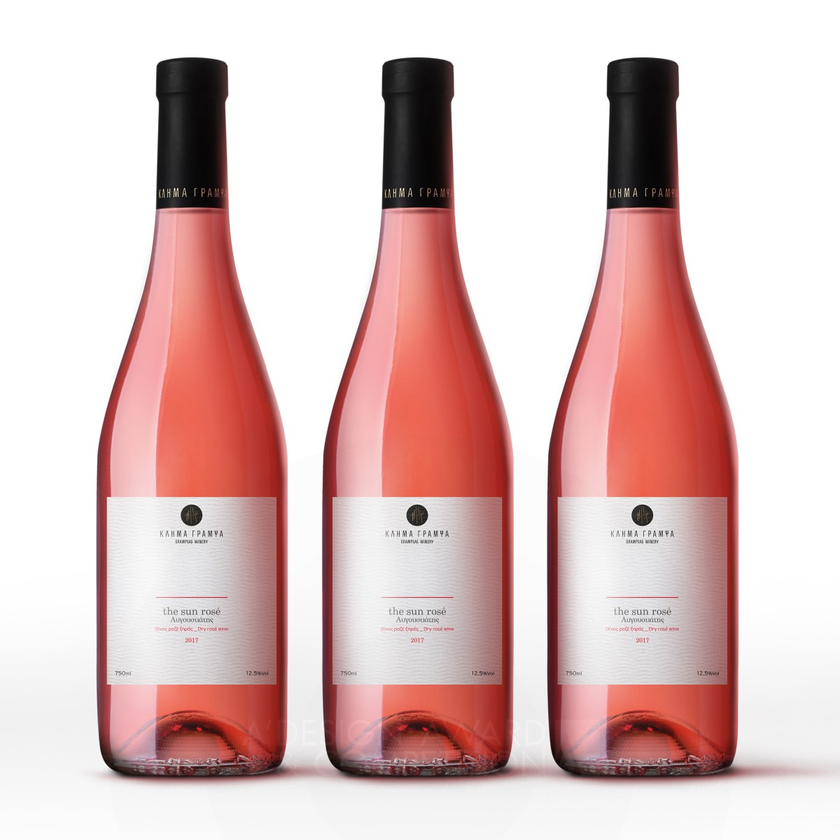 Sun Rose Wine Label by Antonia Skaraki Bronze Packaging Design Award Winner 2022 