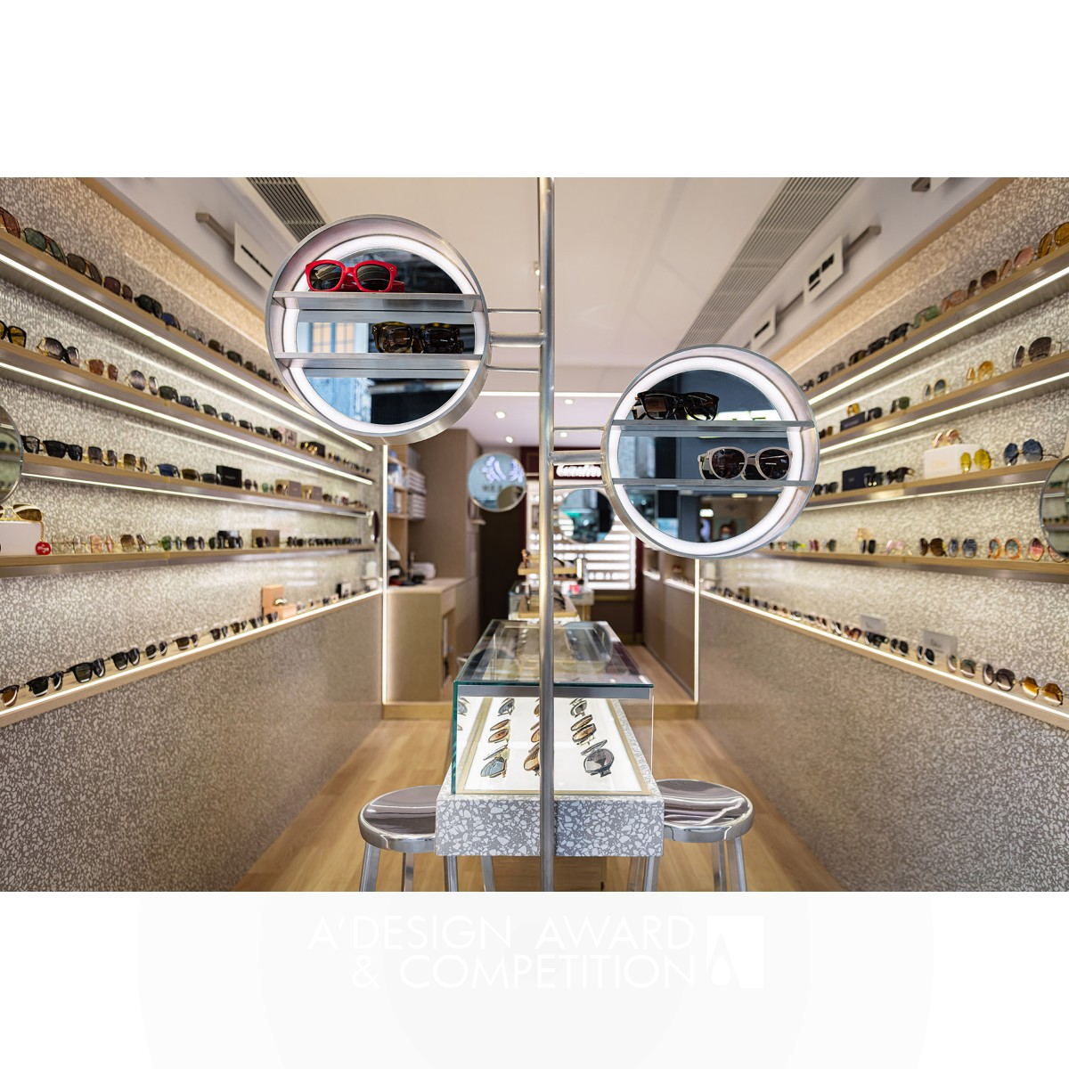 Aesthetics of Calibration Glasses Store by Clement Tung Jeun Cheng Iron Interior Space and Exhibition Design Award Winner 2022 