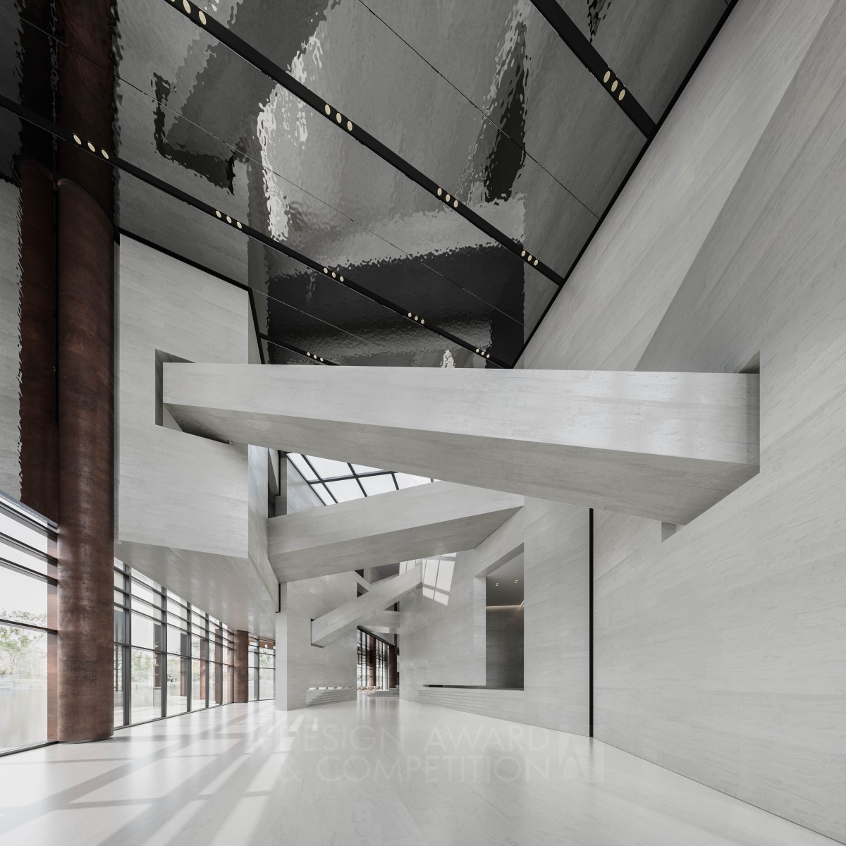 Qingdao Steel Fortress Conceptual Showroom by Robin Wang Silver Interior Space and Exhibition Design Award Winner 2022 