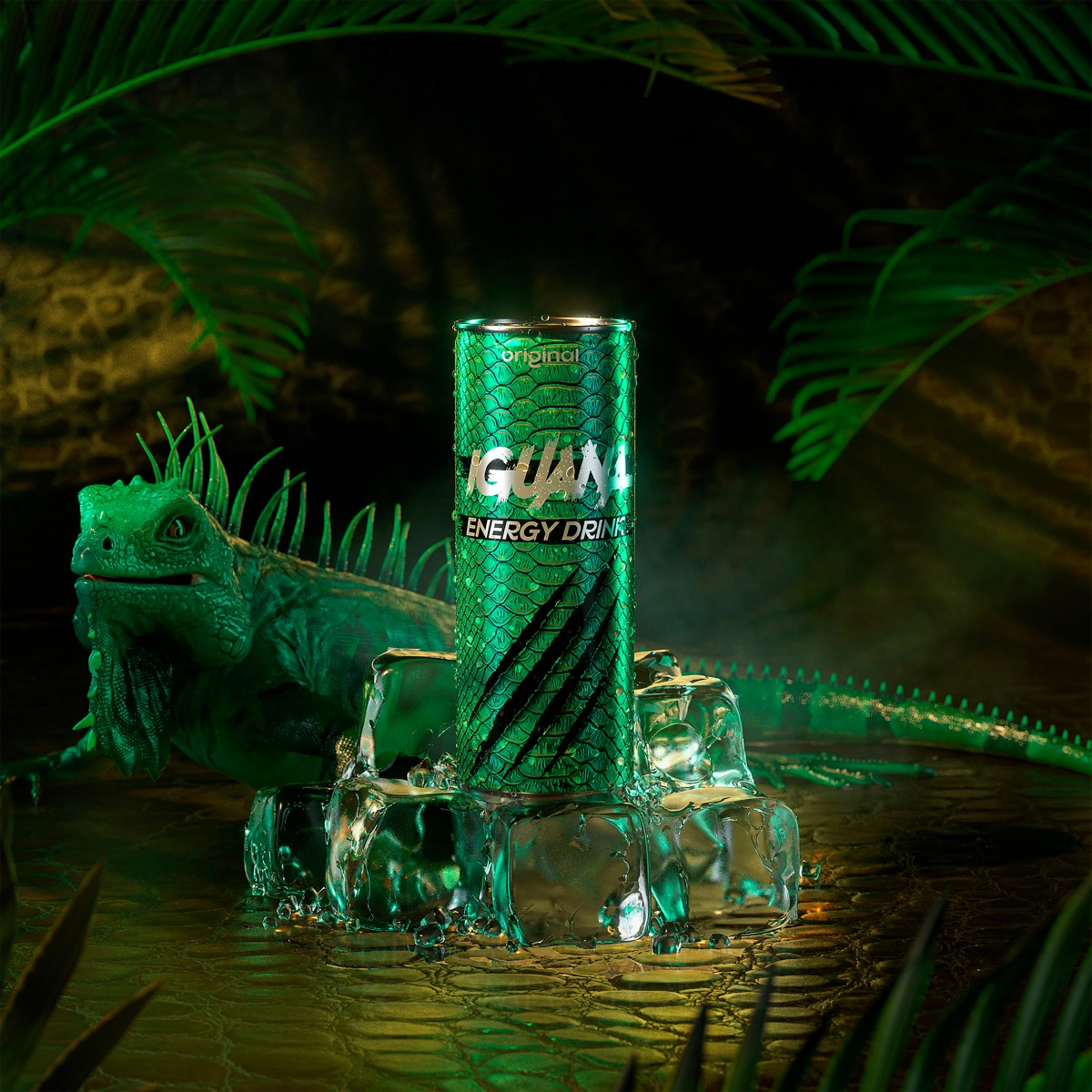 Iguana Energy Drink Packaging by Linnikov Agency Silver Packaging Design Award Winner 2022 