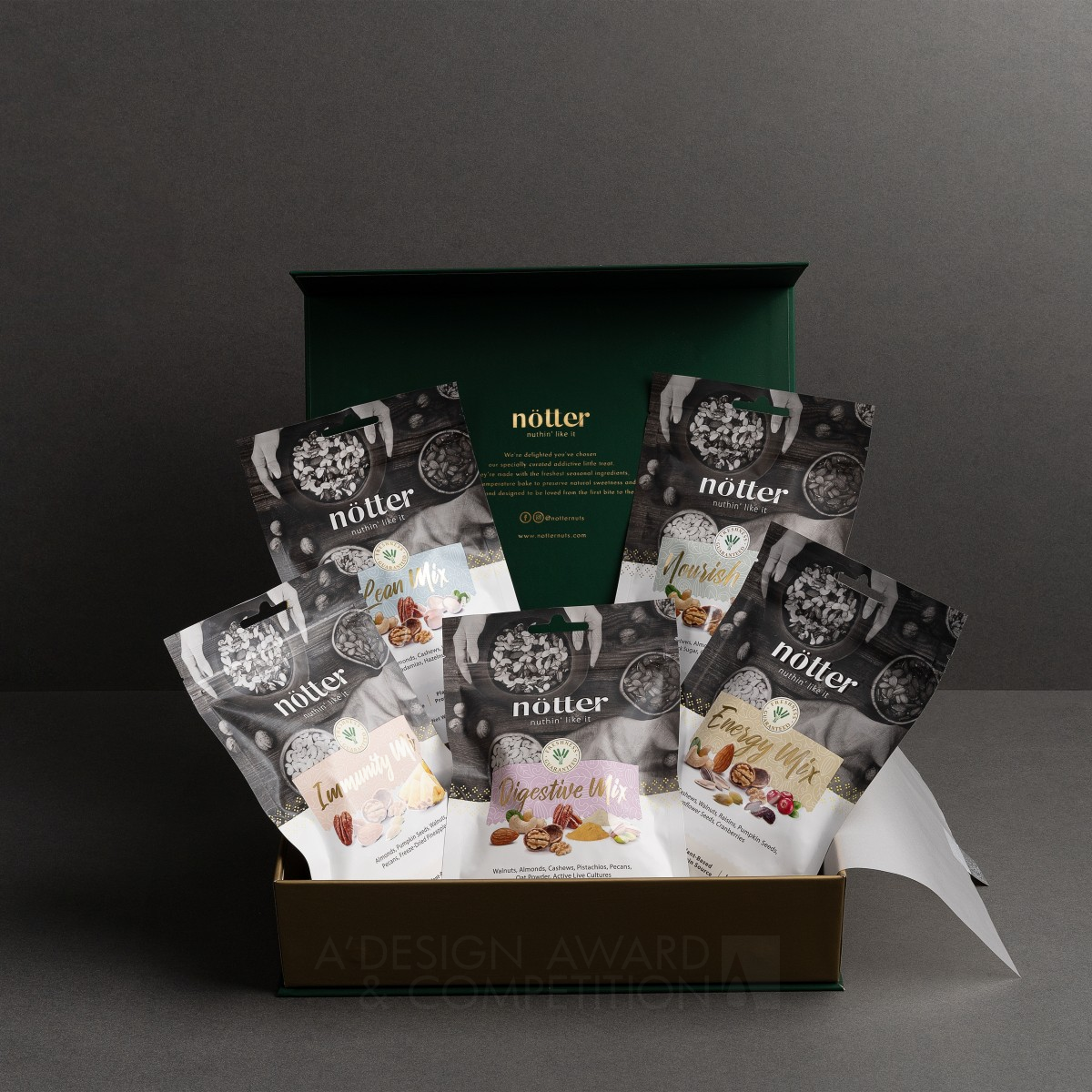 Notter Nuts Premium Gift Sets Packaging by Chuan Yeo Silver Packaging Design Award Winner 2022 