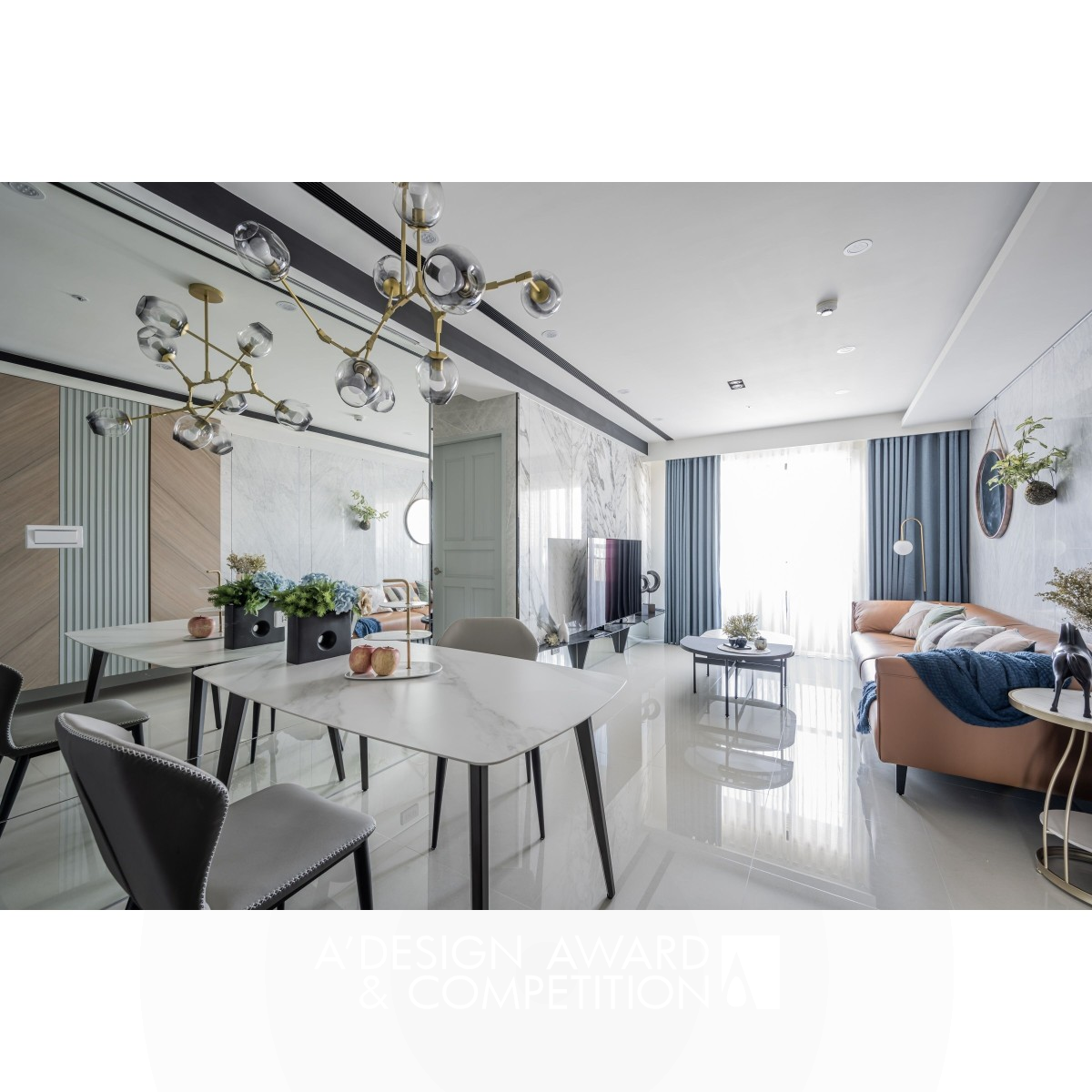 Light Colors Accessible Luxury Residential House by Chih Ting Chen Iron Interior Space and Exhibition Design Award Winner 2022 