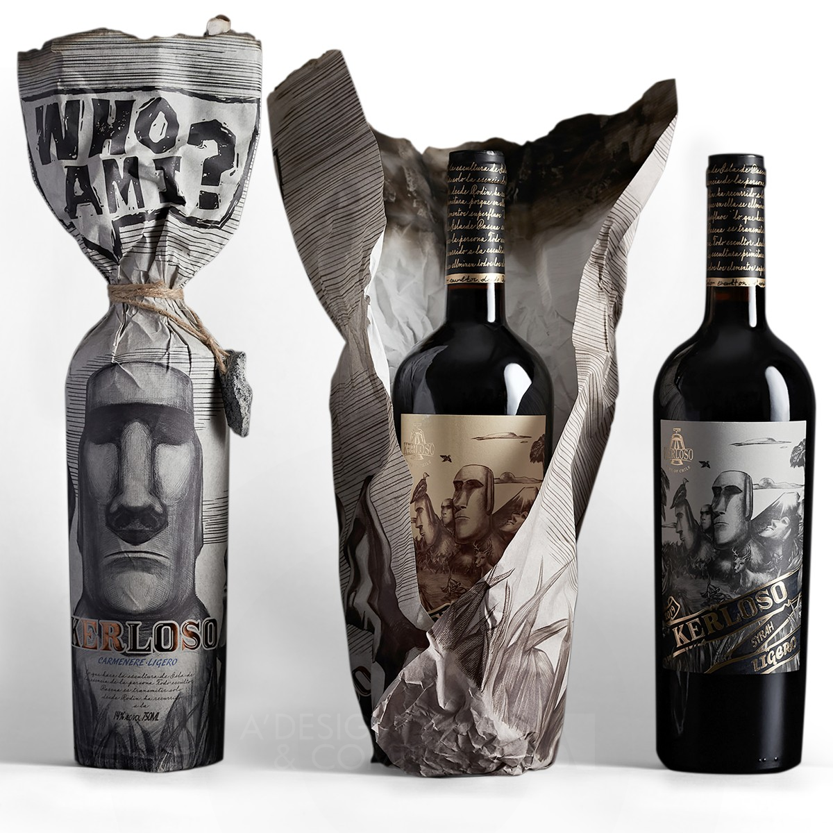 Kerloso Wine Packaging by Langcer Lee Golden Packaging Design Award Winner 2022 