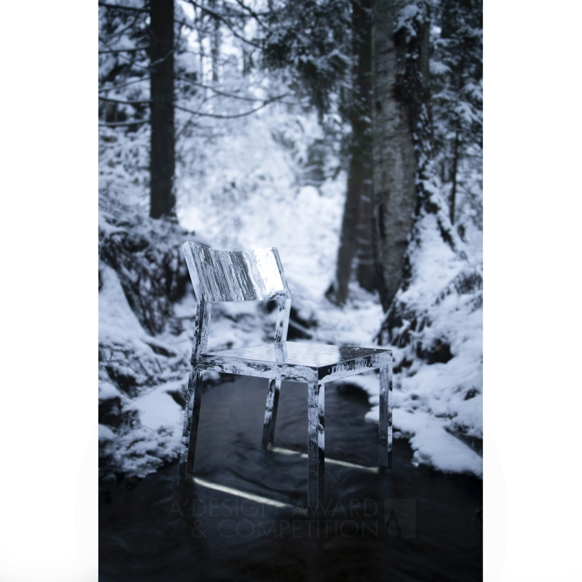 Frozen Water Chair by Linus Friden Bronze Furniture Design Award Winner 2022 