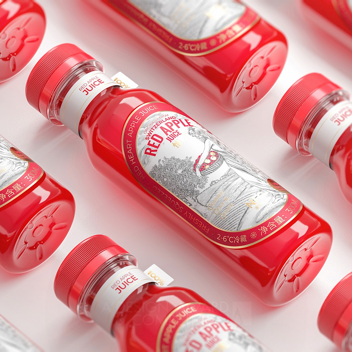 Idun Red Heart Apple Juice by Evan Chen Silver Packaging Design Award Winner 2022 